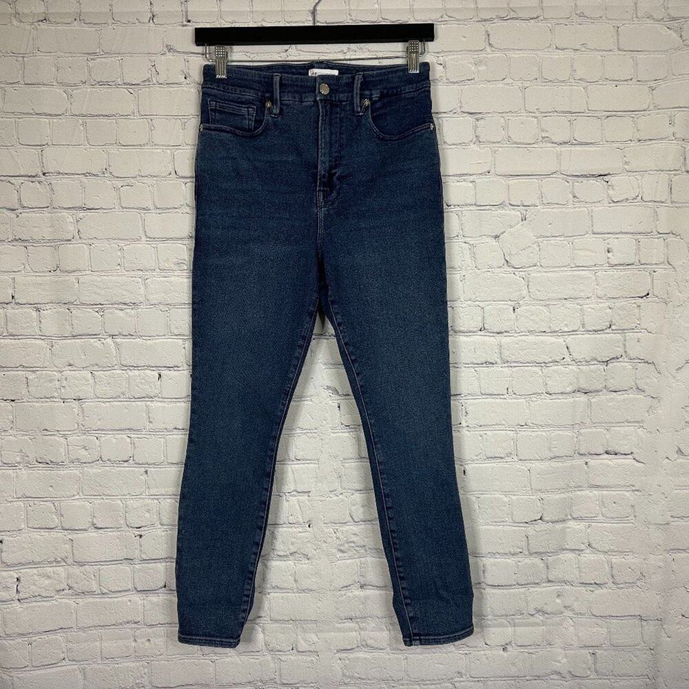 GOOD AMERICAN -  Good Waist High Waist Crop Skinny Jeans In Blue798